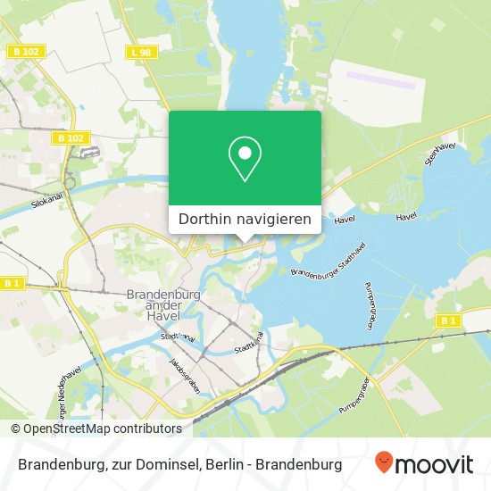 Brandenburg, zur Dominsel Karte