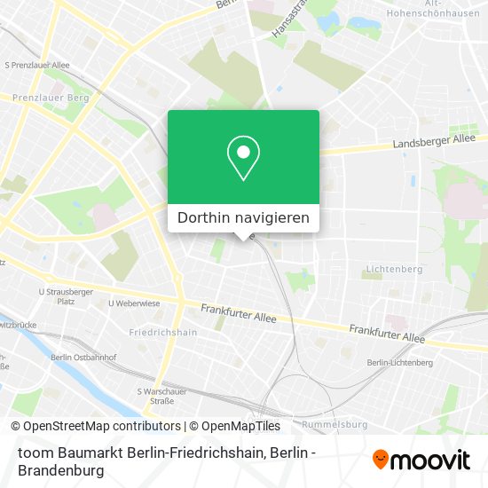 toom Baumarkt Berlin-Friedrichshain Karte