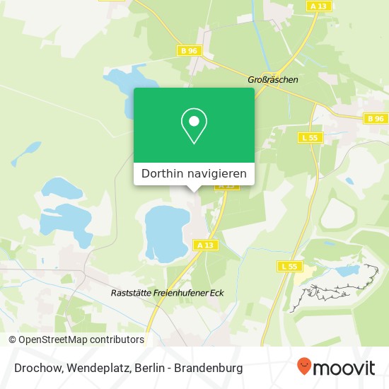 Drochow, Wendeplatz Karte