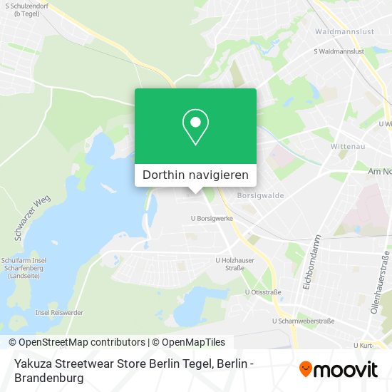 Yakuza Streetwear Store Berlin Tegel Karte