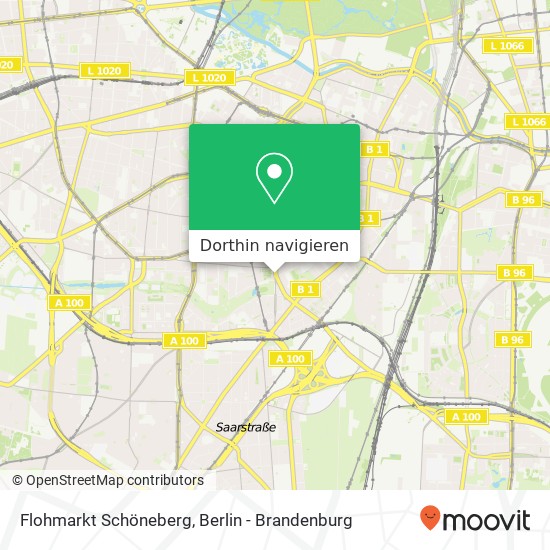 Flohmarkt Schöneberg, Martin-Luther-Straße Karte