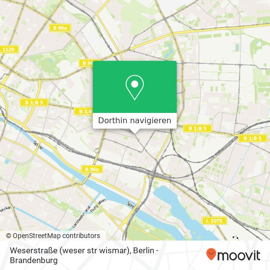 Weserstraße (weser str wismar), Friedrichshain, 10245 Berlin Karte