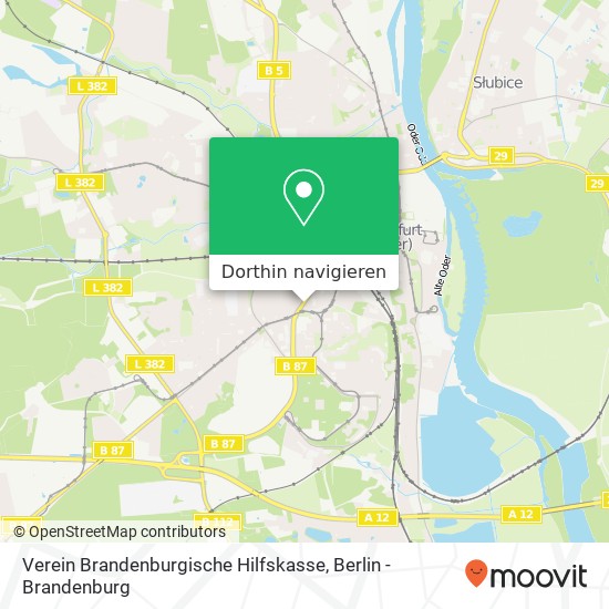 Verein Brandenburgische Hilfskasse Karte