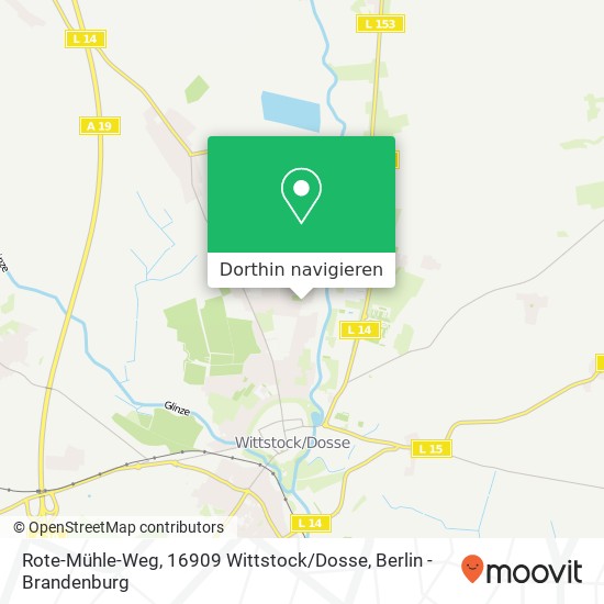 Rote-Mühle-Weg, 16909 Wittstock / Dosse Karte