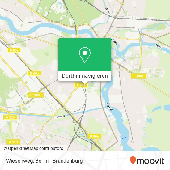 Wiesenweg, Köpenick, 12557 Berlin Karte
