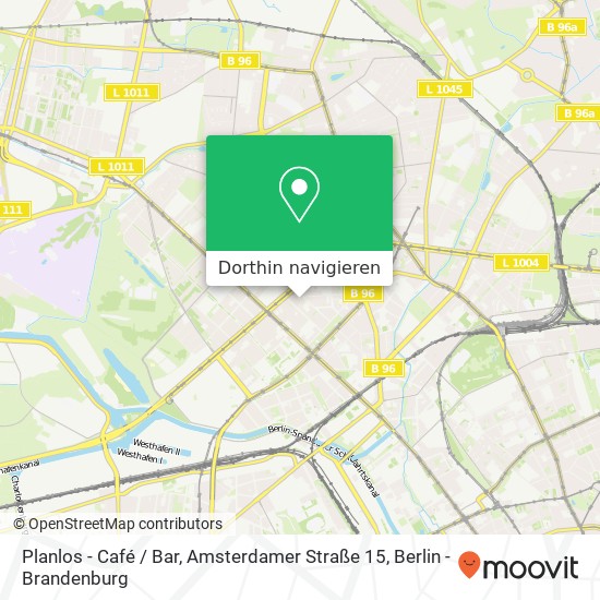 Planlos - Café / Bar, Amsterdamer Straße 15 Karte