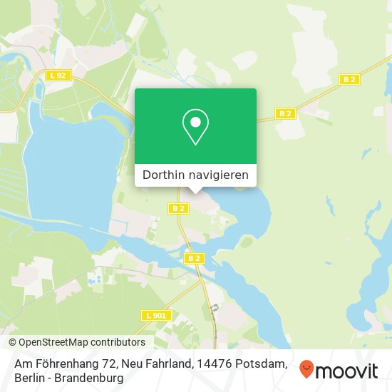 Am Föhrenhang 72, Neu Fahrland, 14476 Potsdam Karte