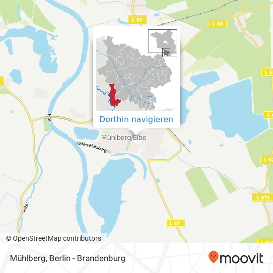 Mühlberg Karte