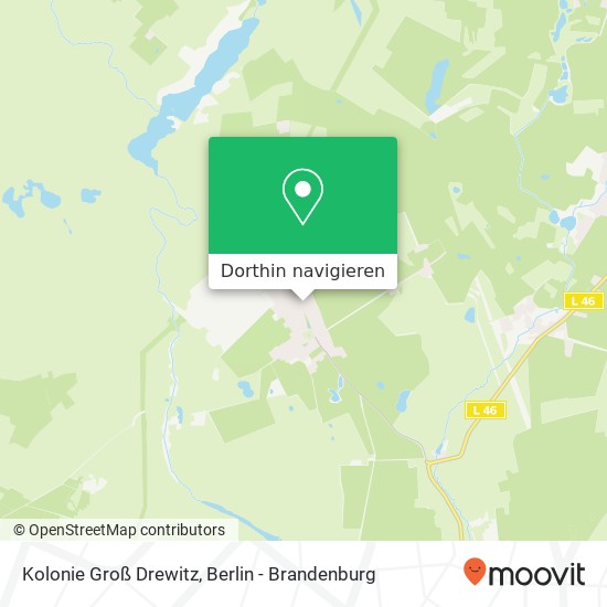 Kolonie Groß Drewitz Karte