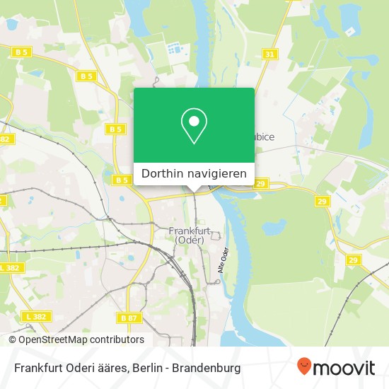 Frankfurt Oderi ääres Karte