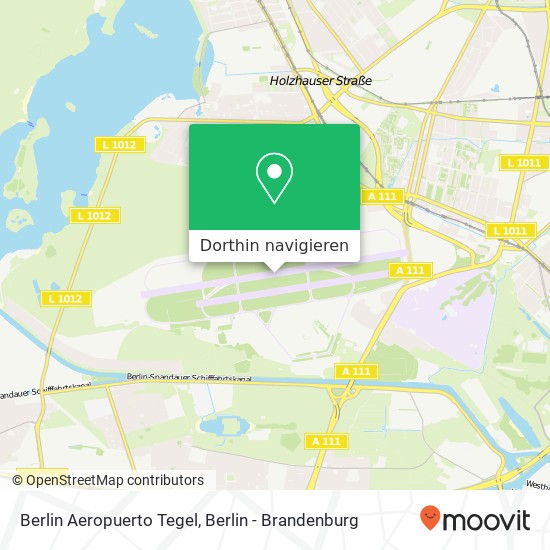 Berlin Aeropuerto Tegel Karte
