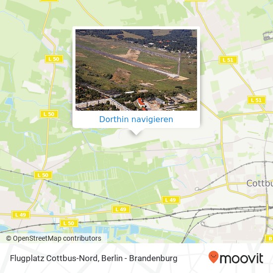 Flugplatz Cottbus-Nord Karte