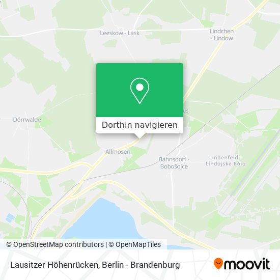 Lausitzer Höhenrücken Karte