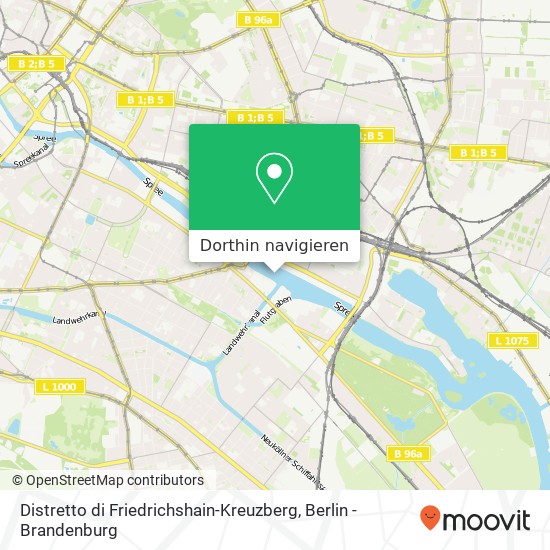 Distretto di Friedrichshain-Kreuzberg Karte