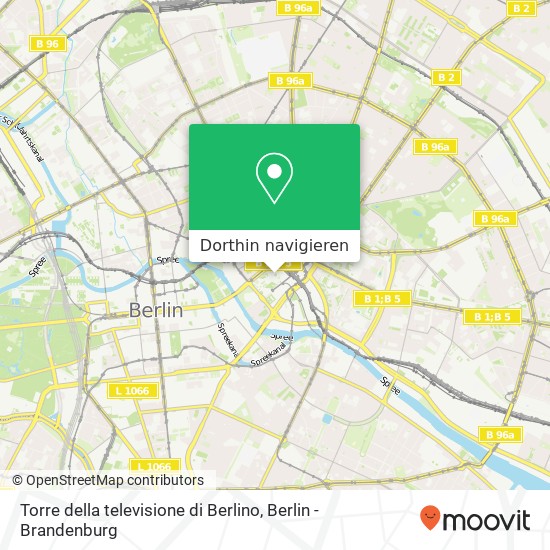 Torre della televisione di Berlino Karte