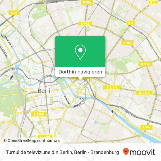 Turnul de televiziune din Berlin Karte