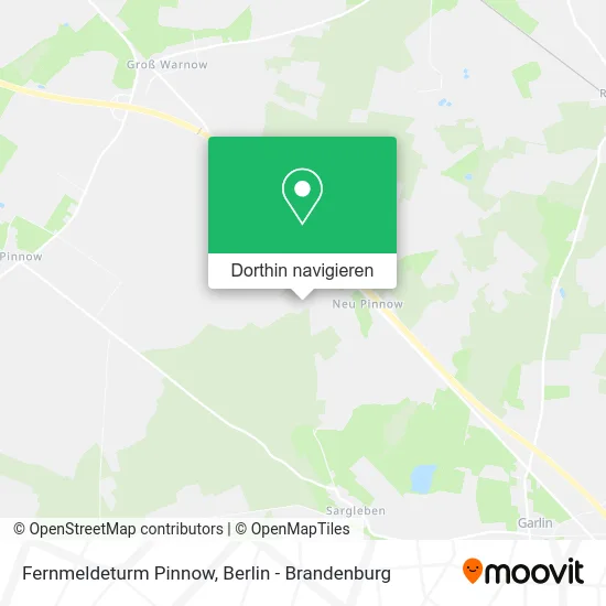 Fernmeldeturm Pinnow Karte