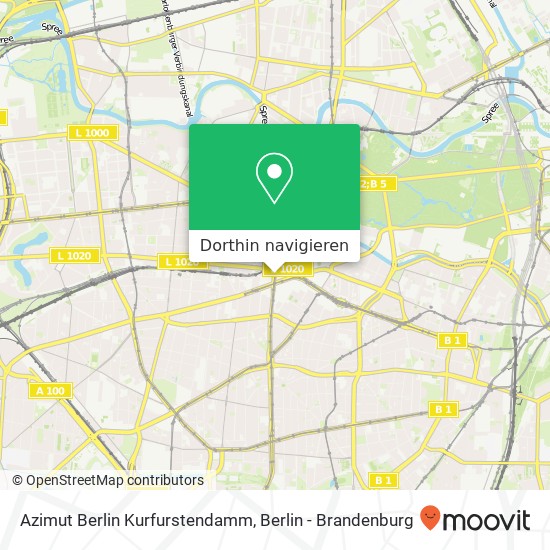 Azimut Berlin Kurfurstendamm Karte