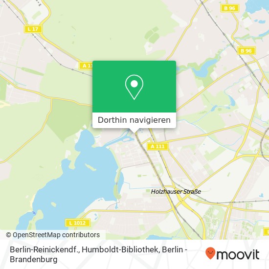 Berlin-Reinickendf., Humboldt-Bibliothek Karte
