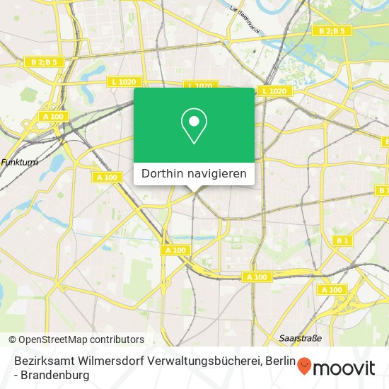 Bezirksamt Wilmersdorf Verwaltungsbücherei Karte