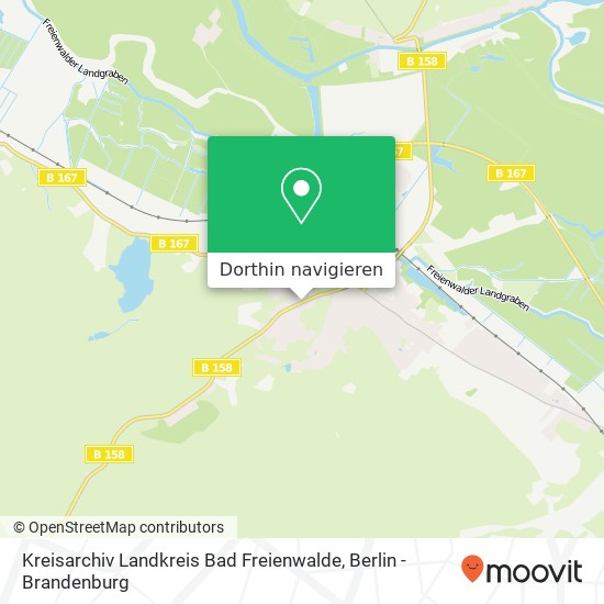 Kreisarchiv Landkreis Bad Freienwalde Karte