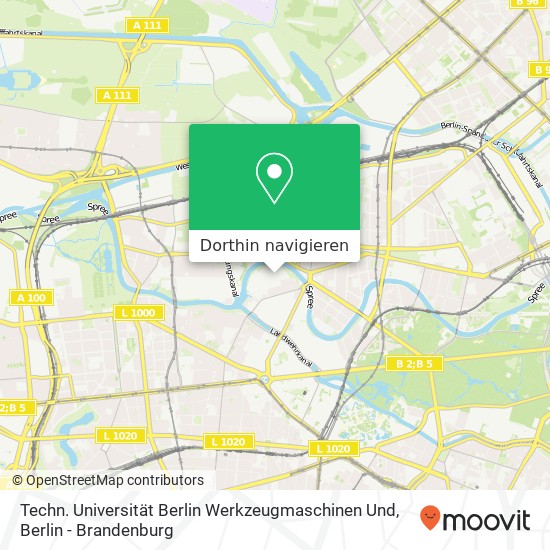 Techn. Universität Berlin Werkzeugmaschinen Und Karte