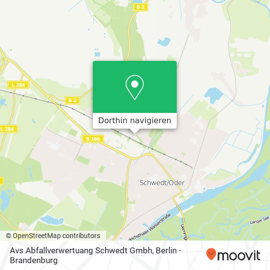 Avs Abfallverwertuang Schwedt Gmbh Karte