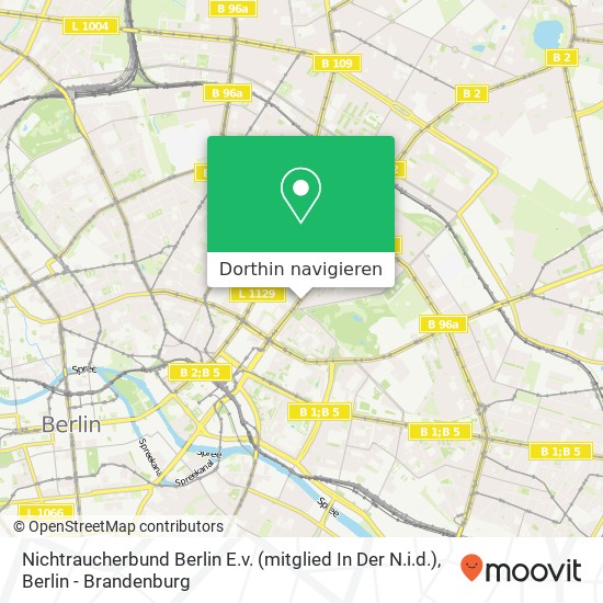 Nichtraucherbund Berlin E.v. (mitglied In Der N.i.d.) Karte