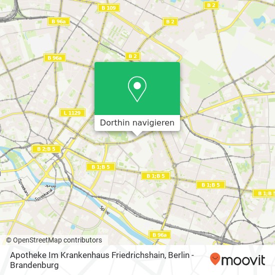 Apotheke Im Krankenhaus Friedrichshain Karte