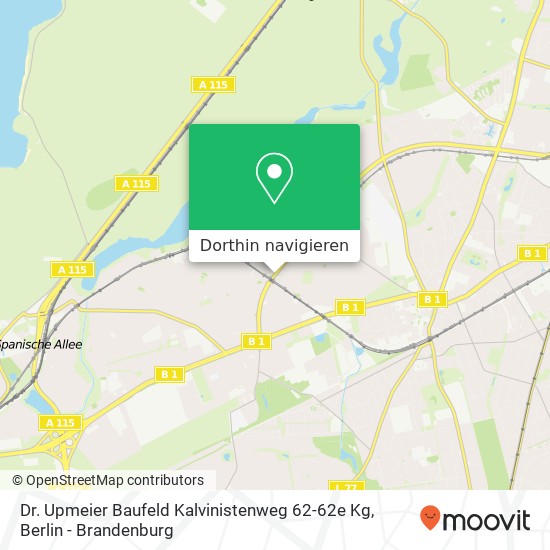 Dr. Upmeier Baufeld Kalvinistenweg 62-62e Kg Karte