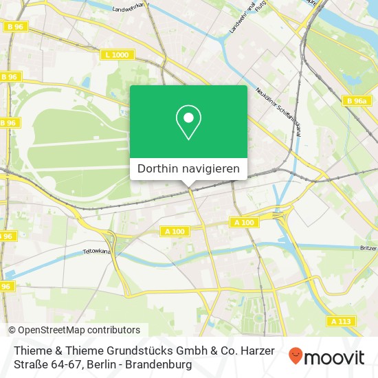 Thieme & Thieme Grundstücks Gmbh & Co. Harzer Straße 64-67 Karte