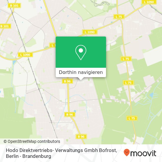 Hodo Direktvertriebs- Verwaltungs Gmbh Bofrost Karte