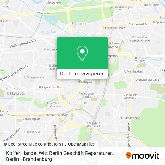 Koffer Handel Witt Berlin Geschäft Reparaturen Karte