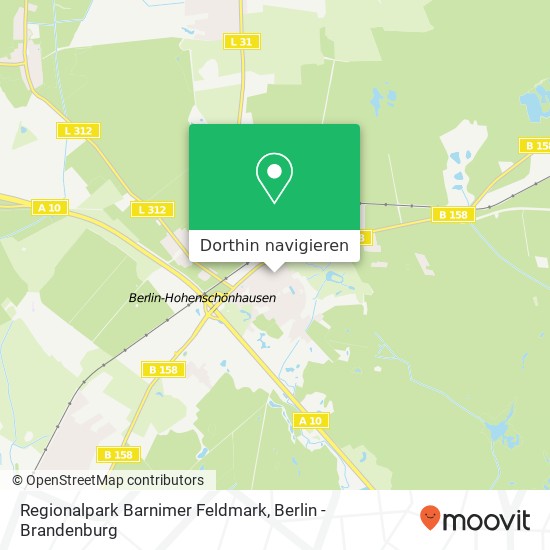 Regionalpark Barnimer Feldmark Karte