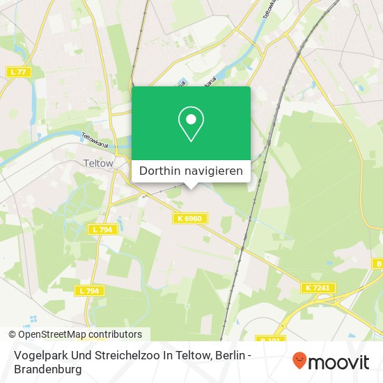 Vogelpark Und Streichelzoo In Teltow Karte