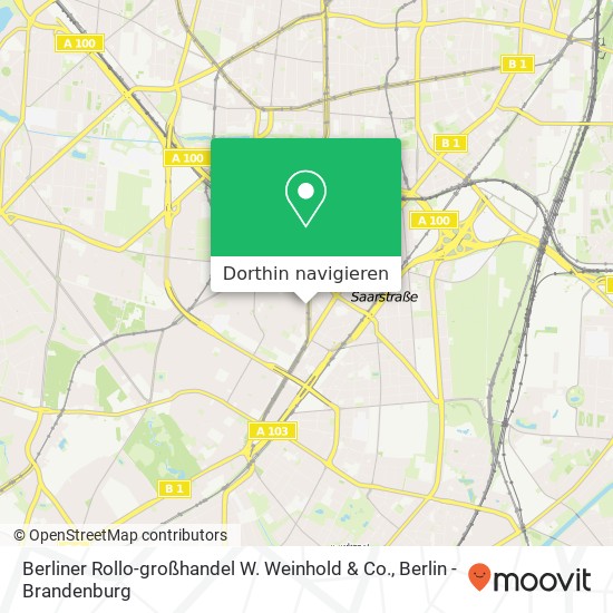 Berliner Rollo-großhandel W. Weinhold & Co. Karte