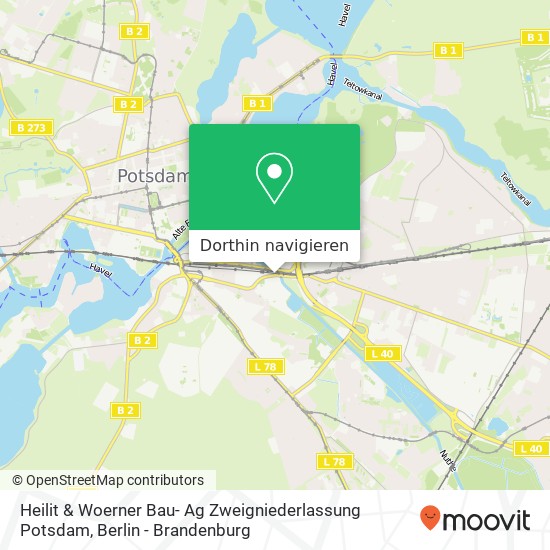 Heilit & Woerner Bau- Ag Zweigniederlassung Potsdam Karte