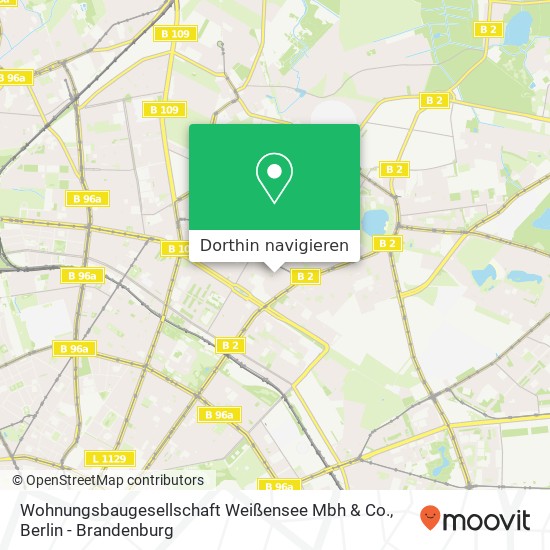 Wohnungsbaugesellschaft Weißensee Mbh & Co. Karte
