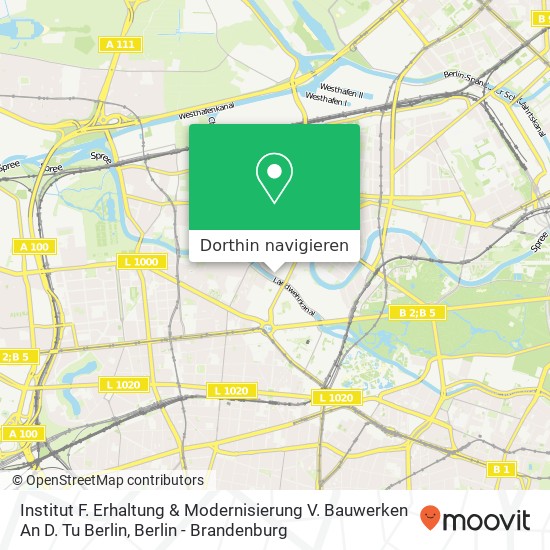 Institut F. Erhaltung & Modernisierung V. Bauwerken An D. Tu Berlin Karte