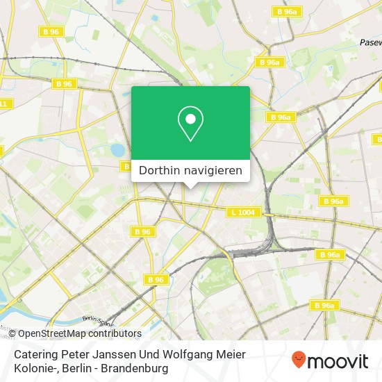 Catering Peter Janssen Und Wolfgang Meier Kolonie- Karte