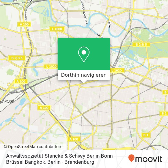 Anwaltssozietät Stancke & Schiwy Berlin Bonn Brüssel Bangkok Karte