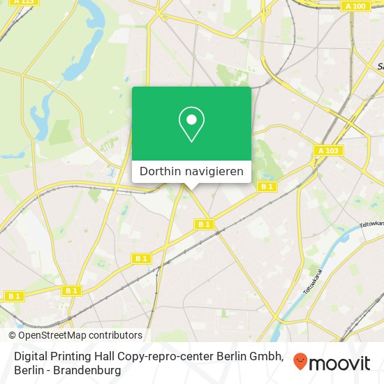 Digital Printing Hall Copy-repro-center Berlin Gmbh Karte