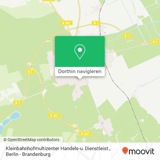 Kleinbahnhofmultizenter Handels-u. Dienstleist. Karte