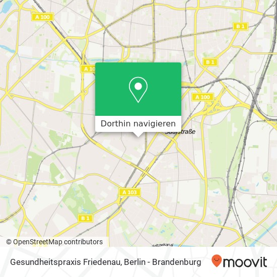 Gesundheitspraxis Friedenau Karte