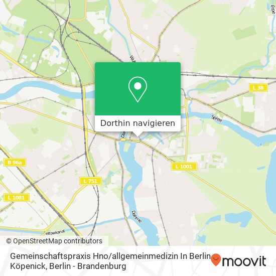 Gemeinschaftspraxis Hno / allgemeinmedizin In Berlin Köpenick Karte