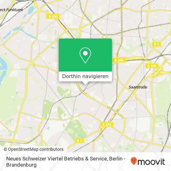 Neues Schweizer Viertel Betriebs & Service Karte