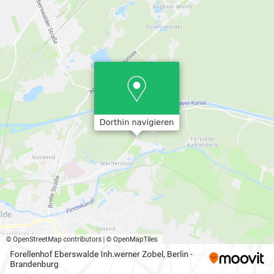 Forellenhof Eberswalde Inh.werner Zobel Karte