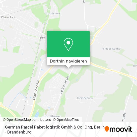 German Parcel Paket-logistik Gmbh & Co. Ohg Karte