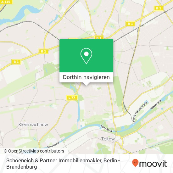 Schoeneich & Partner Immobilienmakler Karte