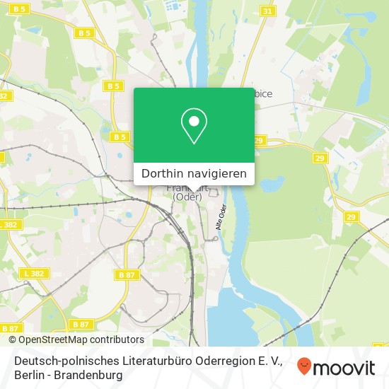 Deutsch-polnisches Literaturbüro Oderregion E. V. Karte